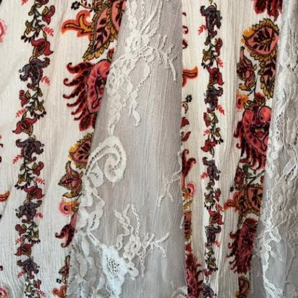 Coco + Jaimeson HIGH NECK DRESS ALMOND WITH FLORAL PRINT SZ L - Picture 4 of 7